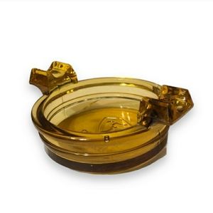 FIRESTONE Amber Glass Ashtray VINTAGE 1930sVintage!